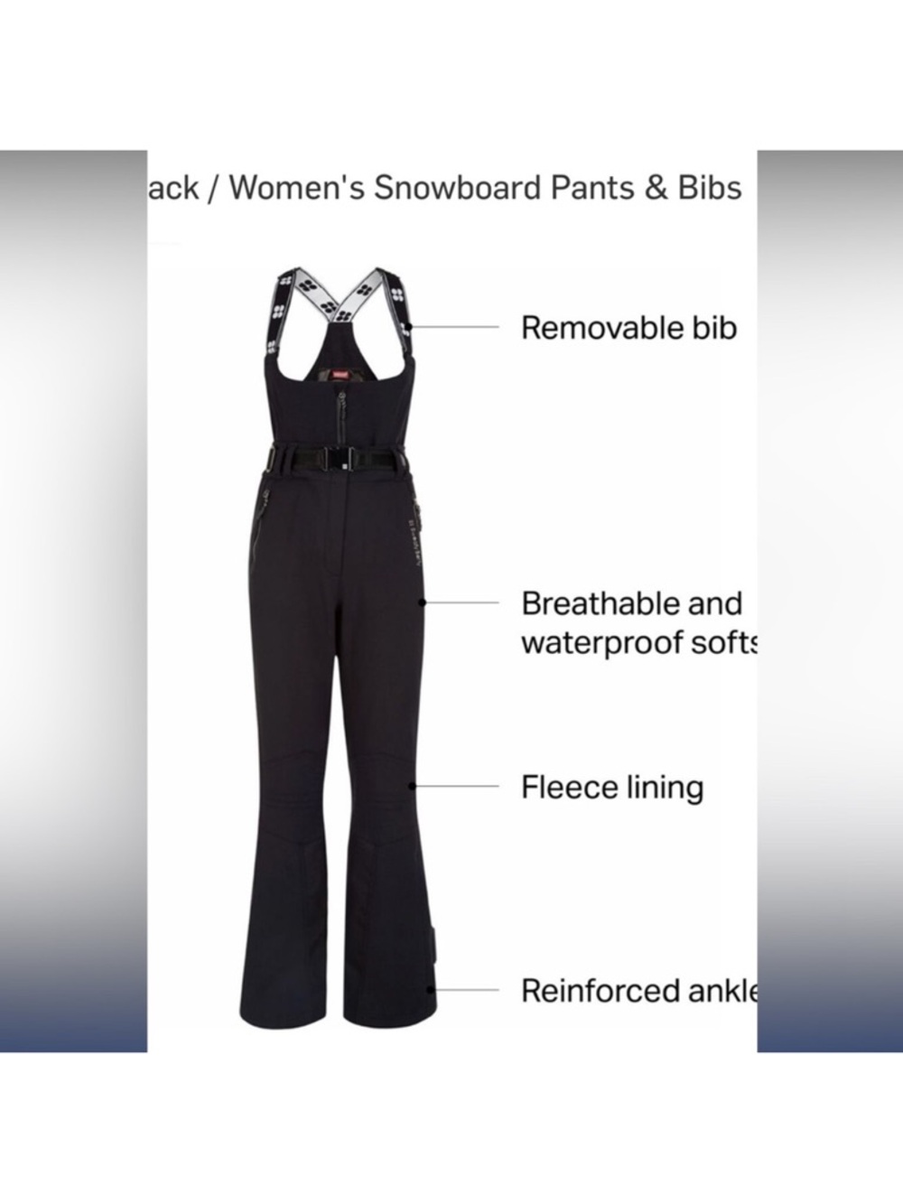 Sweaty Betty Black Belted Ski Jacket and Pants set - Picture 4 of 12